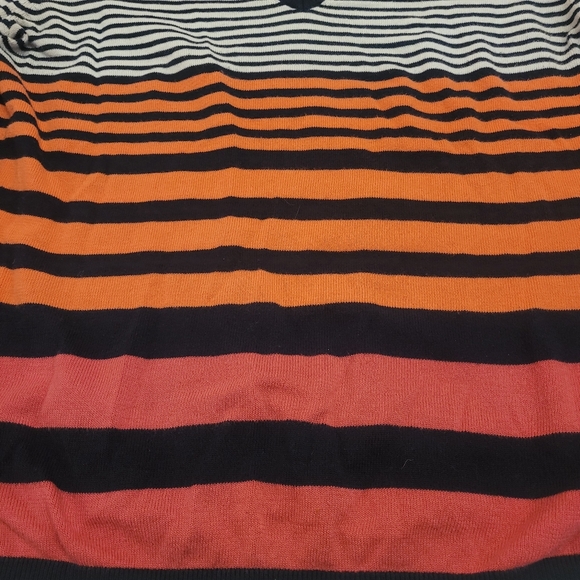 Tommy Hilfiger Pima Cotton Striped V-Neck Sweater Size M - Picture 5 of 8